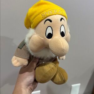 Disney sneezy Yellow and Brown Plush Toy